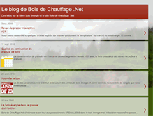 Tablet Screenshot of blog.bois-de-chauffage.net